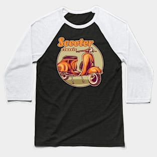 Retro Scooter Baseball T-Shirt